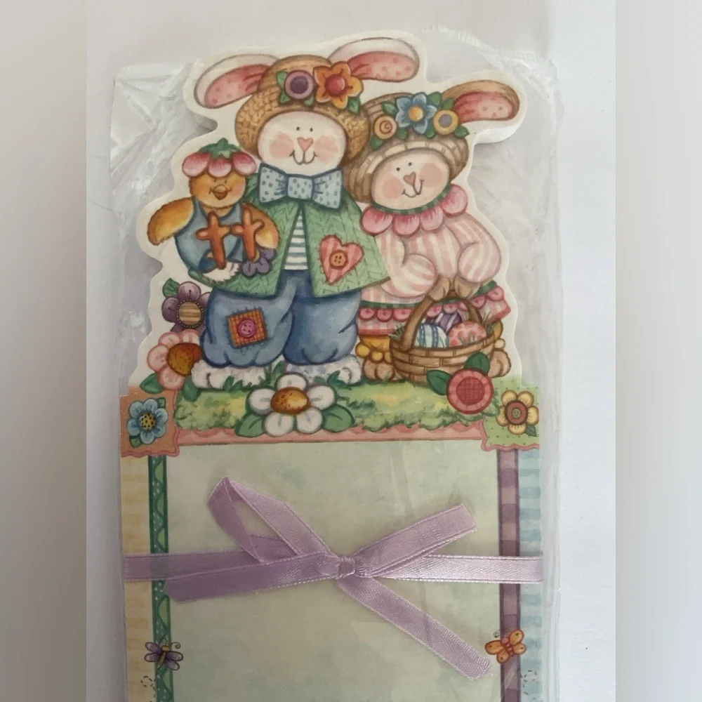 Martin Designs Bunny Family Notepad. NWT